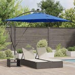 vidaXL Parasol Azurblauw 249 x 249 x 250 cm Polyester en, Tuin en Terras, Verzenden, Nieuw, 2 tot 3 meter