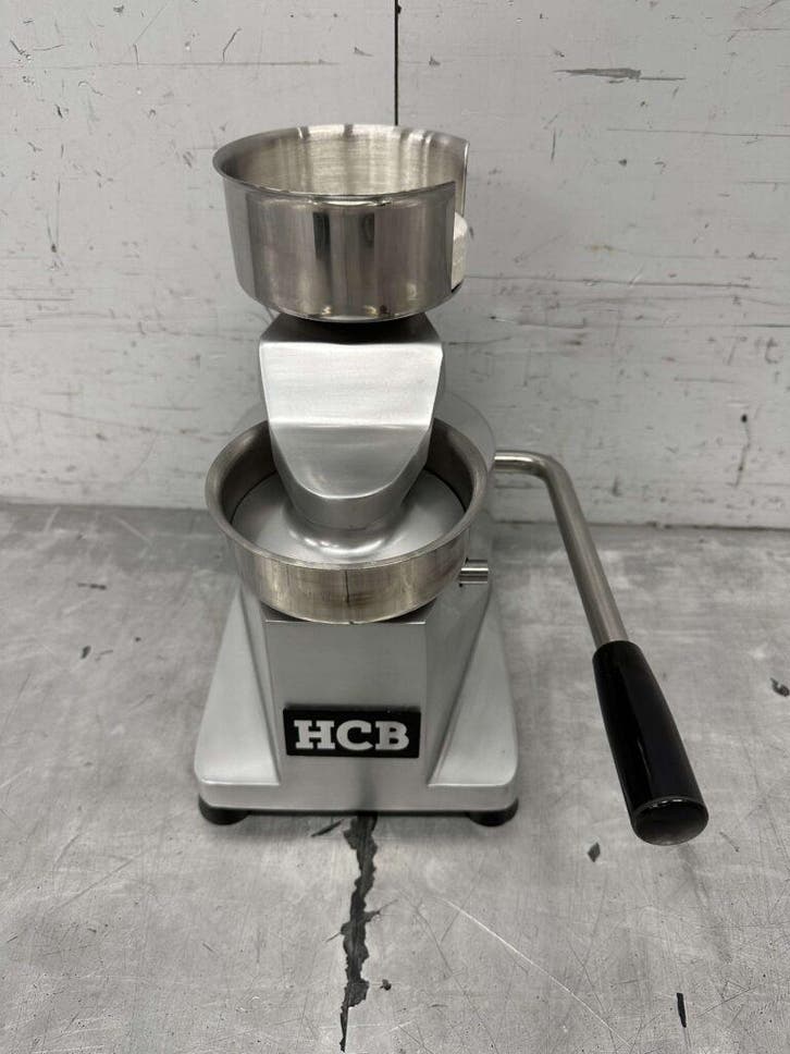 HCB RVS Hamburgerpers 100 mm Slagerij Horeca, Zakelijke goederen, Horeca | Keukenapparatuur, Nieuw in verpakking, Ophalen of Verzenden