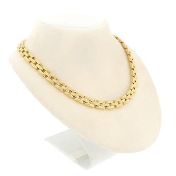Cartier gouden bismarck schakelcollier (Ketting), Ophalen of Verzenden, Gebruikt, Goud, Goud