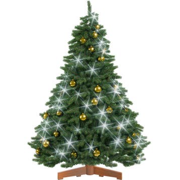 Kunstkerstboom premium 150cm + kerstballen goud + kerstve..., Verzenden, Nieuw