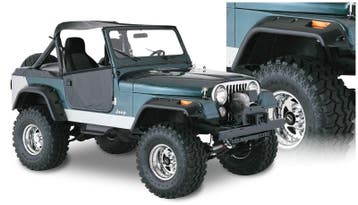 Bushwacker 59-83 Jeep CJ5 Cutout Style Flares 4pc - Black, Ophalen of Verzenden, Nieuw