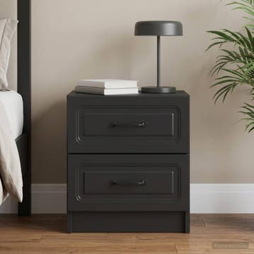 vidaXL Nachtkastje met lade Zwart 43 x 34,5 x 44,5 cm, Huis en Inrichting, Slaapkamer | Nachtkastjes, Minder dan 45 cm, Verzenden