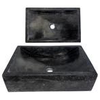 Wasbak | Wastafel | Marmer | 45x30x12 | Natuursteen | Zwart, Verzenden, Nieuw