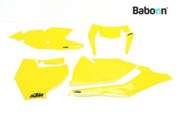 Sticker KTM 250 SX 2017-2018 Number Plate Sticker Yellow, Motoren, Verzenden, Gebruikt