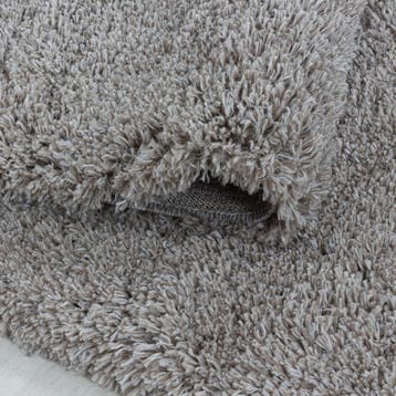 Hoogpolig Vloerkleed | Shaggy | Fluffy | Beige | 60x110 cm, Verzenden, Nieuw