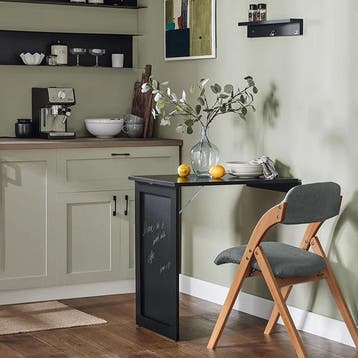 2dekans | SoBuy - Wandtafel Met Bord - Opklapbare Tafel -, Huis en Inrichting, Tafels | Eettafels, Ophalen of Verzenden, Zo goed als nieuw