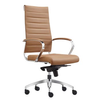 Bureaustoel Granada Cognac - 100% leder, Ophalen of Verzenden, Nieuw