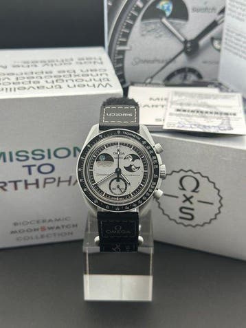 Omega x Swatch - Moonswatch Mission to Earthphase - Zonder, Sieraden, Tassen en Uiterlijk, Horloges | Heren, Nieuw
