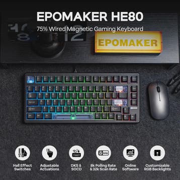 EPOMAKER HE80 75% Mechanisch Toetsenbord - Hall Effect, Hot-, Computers en Software, Toetsenborden, Verzenden, Nieuw