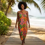 Sarong / pareo / pangi katoen - Strandkleding wikkelrok / om, Ophalen of Verzenden, Nieuw
