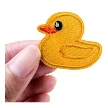 Embleem 2x - eendje - badeendje - 3.1 x 3.6 cm - applicat..., Hobby en Vrije tijd, Kledingapplicaties en Hotfix, Ophalen of Verzenden