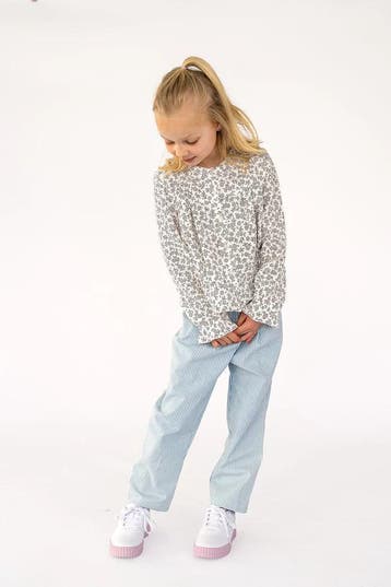 Gestreepte Denim Broek Meisjes | Elastische Taille, Kinderen en Baby's, Kinderkleding | Overige, Verzenden, Nieuw, Colors, Meisje