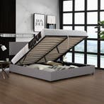 Tweepersoonsbed Juva met lattenbodem en opbergruimte 140x200, Huis en Inrichting, Slaapkamer | Bedden, Verzenden, Nieuw