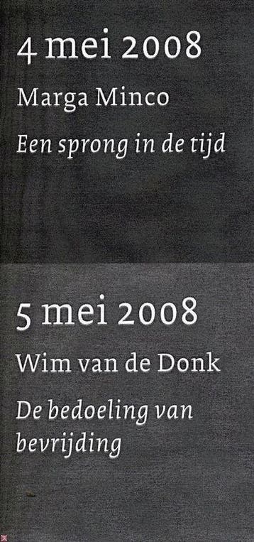 Een sprong in de tijd / De bedoeling van bevrijding M. Minco, Verzenden, Gelezen, M. Minco