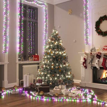 vidaXL Lichtslinger cluster met 1000 LEDs pastel, Verzenden, Nieuw