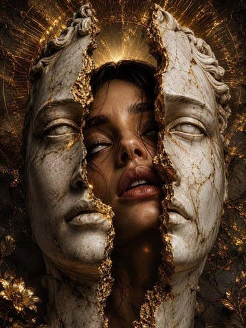 Yamila - Entre el Mármol y el Oro: El Alma Resurgente, Antiek en Kunst