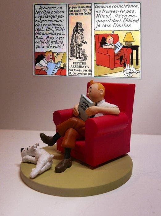 Tintin - Album : LOreille Cassée- Scène cube : Figurine, Boeken, Strips | Comics