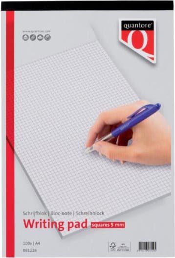 Schrijfblok Quantore A4 ruit 5 mm, Diversen, Verzenden, Nieuw