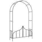 vidaXL Tuinboog met hek 138x40x238 cm ijzer zwart, Tuin en Terras, Verzenden, Nieuw