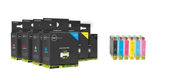 Geschikt Epson T0801 tot T0806 T0807 inkt cartridges, Computers en Software, Printerbenodigdheden, Cartridge, Nieuw