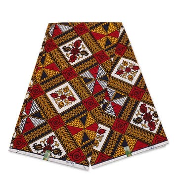 VLISCO stof Hollandais Afrikaanse Wax print - Leidse ruit -, Ophalen of Verzenden, Nieuw