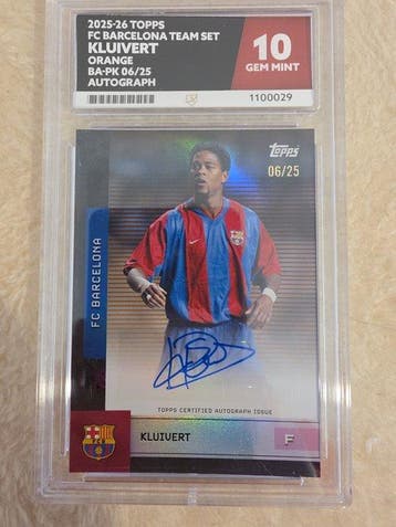 2025/26 Topps Topps Team Set FC Barcelona Patrick Kluivert, Nieuw