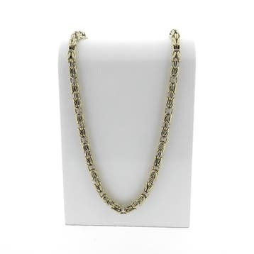 Robuuste gouden koningsketting; Exclusief, Ophalen of Verzenden, Gebruikt, Overige kleuren, Goud