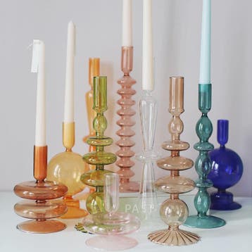Set van 10 Luxe Glazen Kandelaars - Sfeervolle Decoratie voo, Verzenden, Nieuw