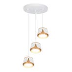 Hanglamp rond Ø25CM | Tulip | Wit/ Goud | 3x GX53 fitting, Ophalen of Verzenden, Nieuw, Modern, 50 tot 75 cm