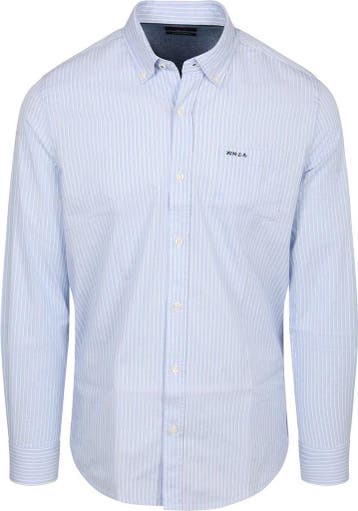 NZA Overhemd Kawhie Streep Lichtblauw maat XXL Heren, Kleding | Heren, Overhemden, Verzenden, Nieuw, New Zealand Auckland
