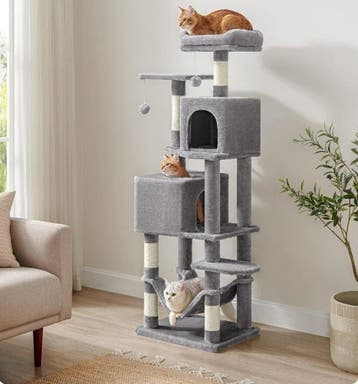 Hoppa PCT192W01 Krabpaal Kattenboom Grijs van 69 voor 49 NEW, Dieren en Toebehoren, Ophalen of Verzenden, Nieuw