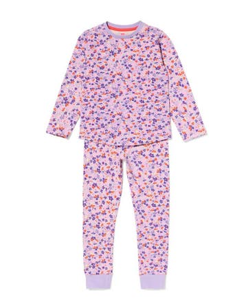 HEMA Kinderpyjama bloemen lila laag geprijsd, Verzenden, Nieuw