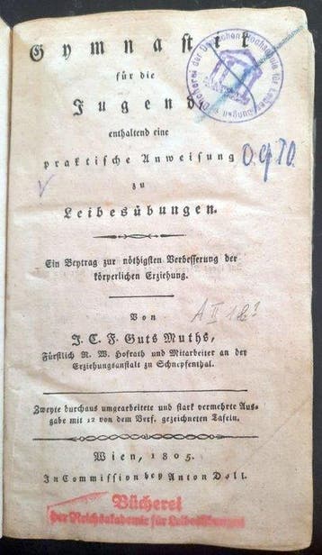 Gutsmuths, (J. Ch. F.): - Gymnastik für die Jugend,