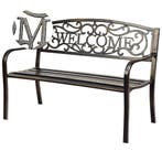 LIVSK Tuinbank met Rugleuning - Robuust Stalen Frame - Weerb, Tuin en Terras, Verzenden, Nieuw