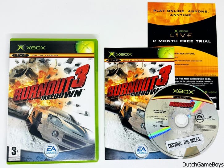 Xbox Classic - Burnout 3 - Takedown, Spelcomputers en Games, Games | Xbox Original, Gebruikt, Verzenden