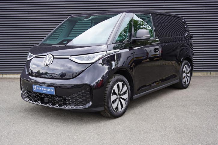 Volkswagen ID. Buzz Cargo 77 kWh LED Apple Carplay Camera Pa, Auto's, Bestelauto's, Lease, Automaat, Zwart, Gebruikt, Volkswagen