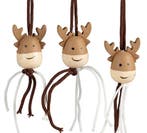 Jute giftbag met gelukspoppetje Rendier en fortune cookie, Verzenden, Nieuw