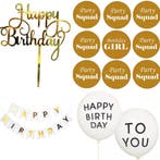 1e verjaardag set Giraf met romper en diverse ballonnen, Nieuw, Sweet-One, Setje, Verzenden