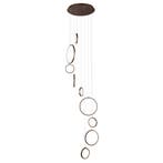 Design hanglamp donker brons 9-lichts incl. LED 3-staps, Verzenden, Nieuw, Modern