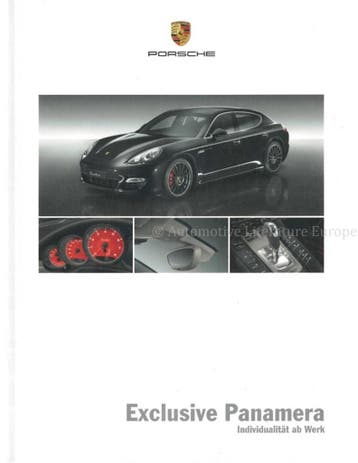 2010 PORSCHE PANAMERA EXCLUSIVE HARDCOVER BROCHURE DUITS, Nieuw, Porsche, Author