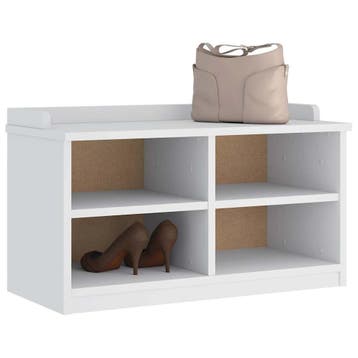 vidaXL Gangbankje SANDNES wit 87x40x50 cm massief grenenhout, Huis en Inrichting, Banken | Voetenbanken en Poefen, Verzenden, Nieuw