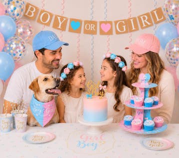 Genderreveal Bohemian style gevlochten haarbandje, Ophalen of Verzenden, Nieuw, Versiering, Geboorte of Huwelijk