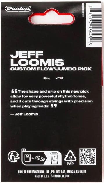Jim Dunlop Jeff Loomis Flow Jumbo plectrum 2.00 mm 3-pack, Ophalen of Verzenden, Nieuw, Akoestische gitaar