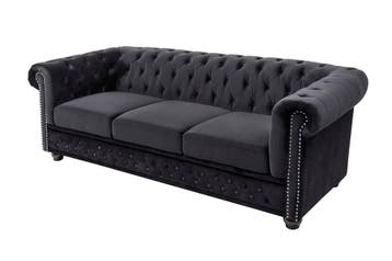 Bank CHESTERFIELD 205 cm, binnenvering, 3-zits, fluweel,, Huis en Inrichting, Ophalen of Verzenden, Nieuw
