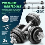 Dumbells set - Gewichten set - Halterset - Verstelbaar - 15, Sport en Fitness, Fitnessmaterialen, Verzenden, Zo goed als nieuw