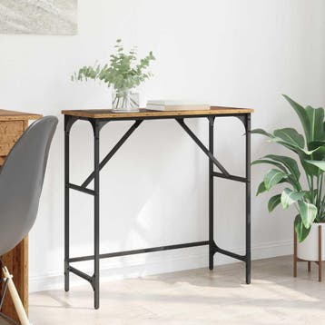 vidaXL Wandtafel Oudhout 75 x 32 x 75 cm Bewerkt hout, Minder dan 45 cm, Verzenden, Nieuw, 70 cm of meer