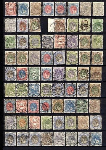 Nederland 1899 - Collectie van 150+ vnl. Bontkraagzegels met, Gestempeld