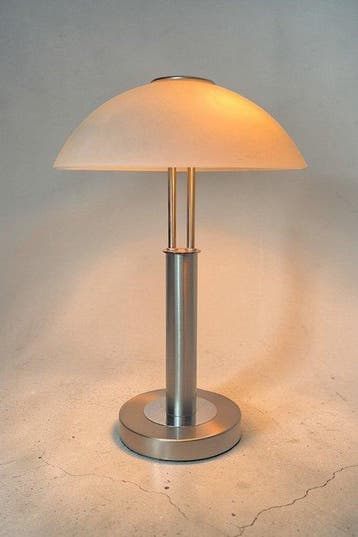 Bureaulamp - Stylistische Touch Lamp- 42 cm - Glas, Chroom