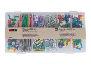 Hi 500-delige Bureau-accessoires - Kleurenpinnen, Paperclips, Verzenden, Nieuw in verpakking