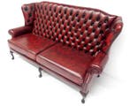 Chesterfield bank 2 zits in Queen stijl.,ALS NIEUW!!, Leer, 150 tot 200 cm, Chesterfield, Tweepersoons